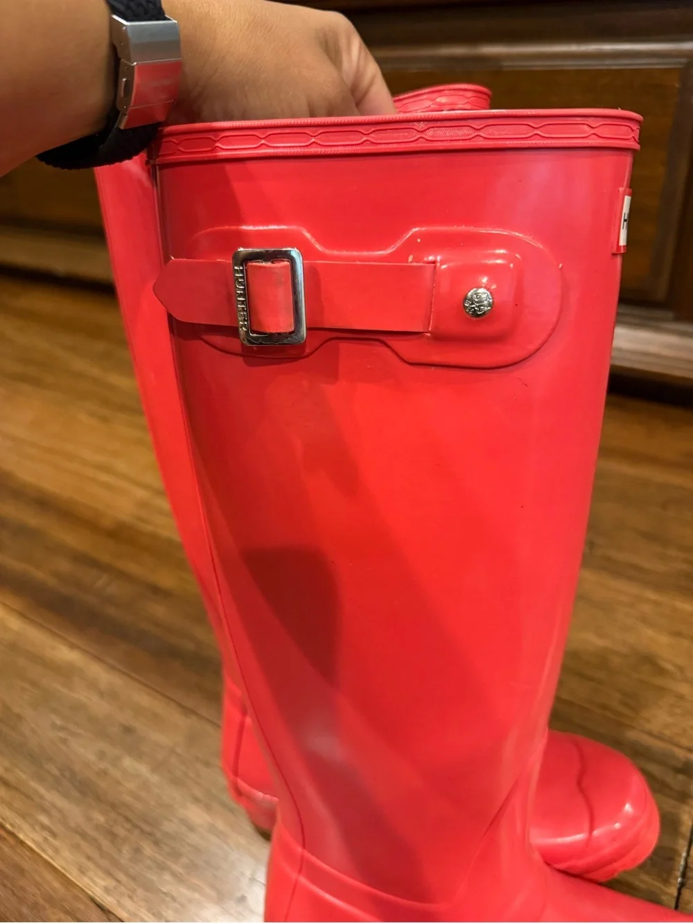 Hunter Tall Women's Rain Boots in Pinkish Red